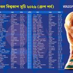 FIFA World Cup 2026 Match Schedule/Fixtures in Bangladesh Time (GMT+6)
