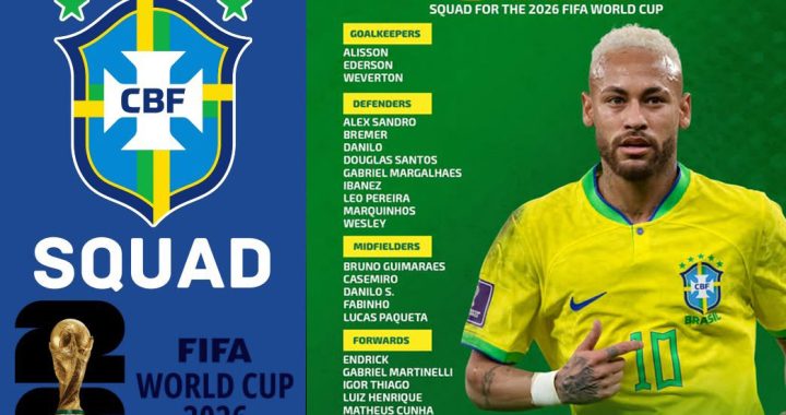 Brazil Official Squad For FIFA World Cup 2026
